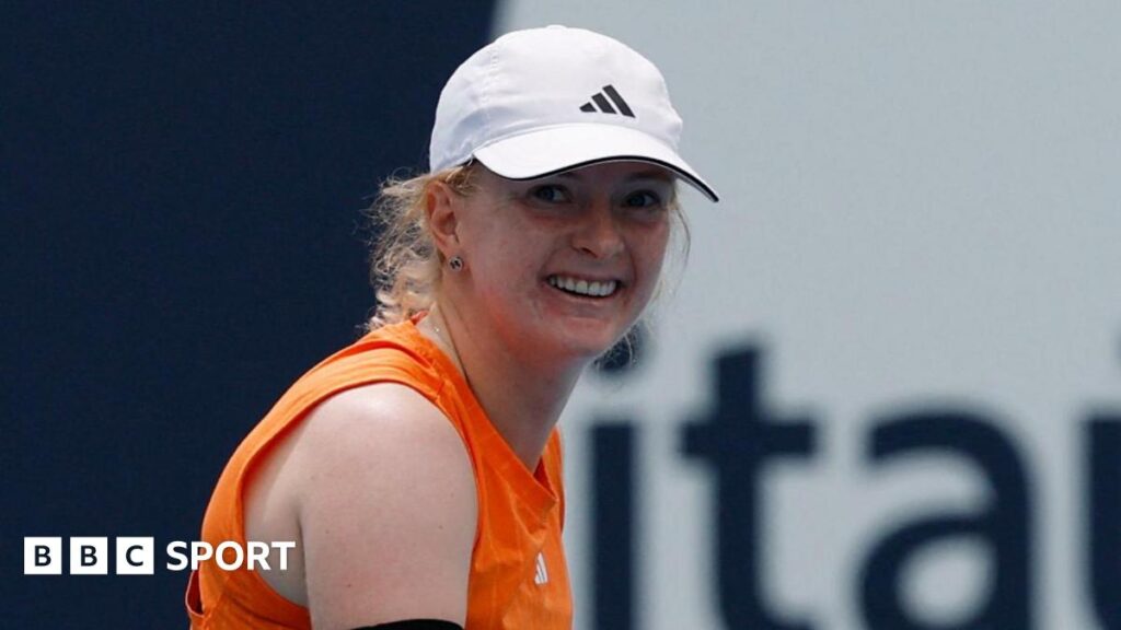 Miami Open: Britain’s Fran Jones beats hero Venus Williams as Iga Swiatek suffers surprise defeat