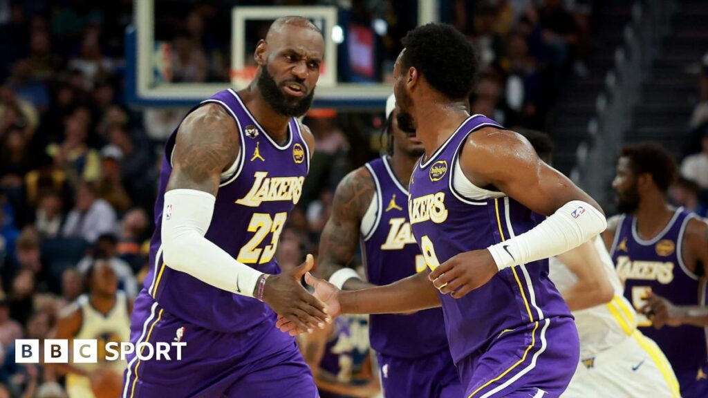 NBA: Bronny James assists father LeBron in Los Angeles Lakers win
